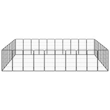 Dog Playpen Black Powder-Coated Steel Expandable 157.5W x 196.9D x 39.4H