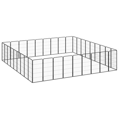 Dog Playpen Black Powder-Coated Steel Expandable 157.5W x 196.9D x 39.4H