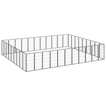 Dog Playpen Black Powder-Coated Steel Large Expandable 177.2W x 216.5D x 39.4H