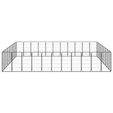 Dog Playpen Black Powder-Coated Steel Large Expandable 177.2W x 216.5D x 39.4H