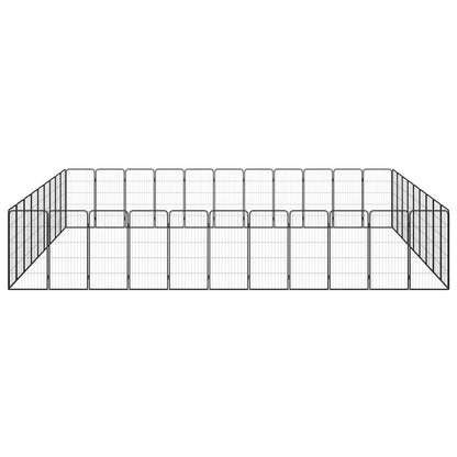 Dog Playpen Black Powder-Coated Steel Large Expandable 177.2W x 216.5D x 39.4H