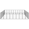 Dog Playpen Black Powder-Coated Steel Large Expandable 177.2W x 216.5D x 39.4H