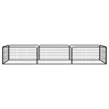 Dog Playpen Black Powder-Coated Steel In Panels