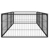 Dog Playpen Black Powder-Coated Steel In Panels