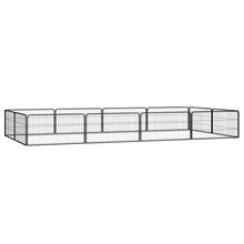 Dog Playpen Black Powder-Coated Steel Height-Adjustable 78.7W x 157.5D x 19.7H