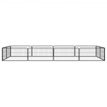 Dog Playpen Black Powder-Coated Steel Height-Adjustable 78.7W x 157.5D x 19.7H
