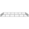 Dog Playpen Black Powder-Coated Steel 20-Panel