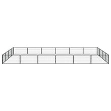 Dog Playpen Black Powder-Coated Steel 20-Panel