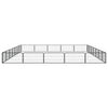 Dog Playpen Black Powder-Coated Steel Large Expandable 196.9W x 275.6D x 19.7H