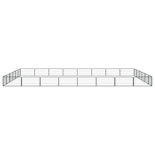 Dog Playpen Black Powder-Coated Steel 28 Panels Foldable
