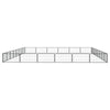 Dog Playpen Black Powder-Coated Steel 28 Panels Foldable