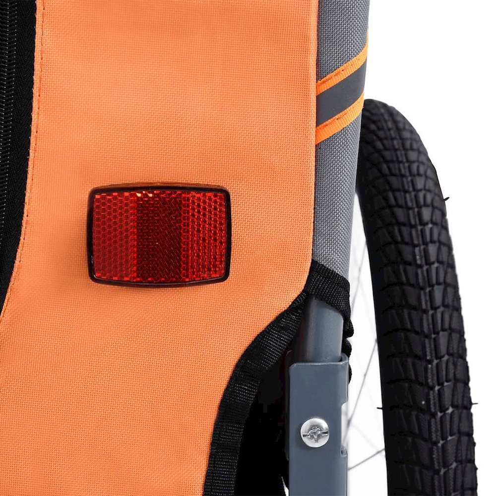 vidaXL Pet Bike Trailer Orange and Gray