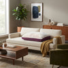 Bison Pets Polyester-Upholstered Pet Bed with Poly Fill, Ivory & Burgundy
