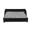 Poppy Black Rattan Small Pet Bed