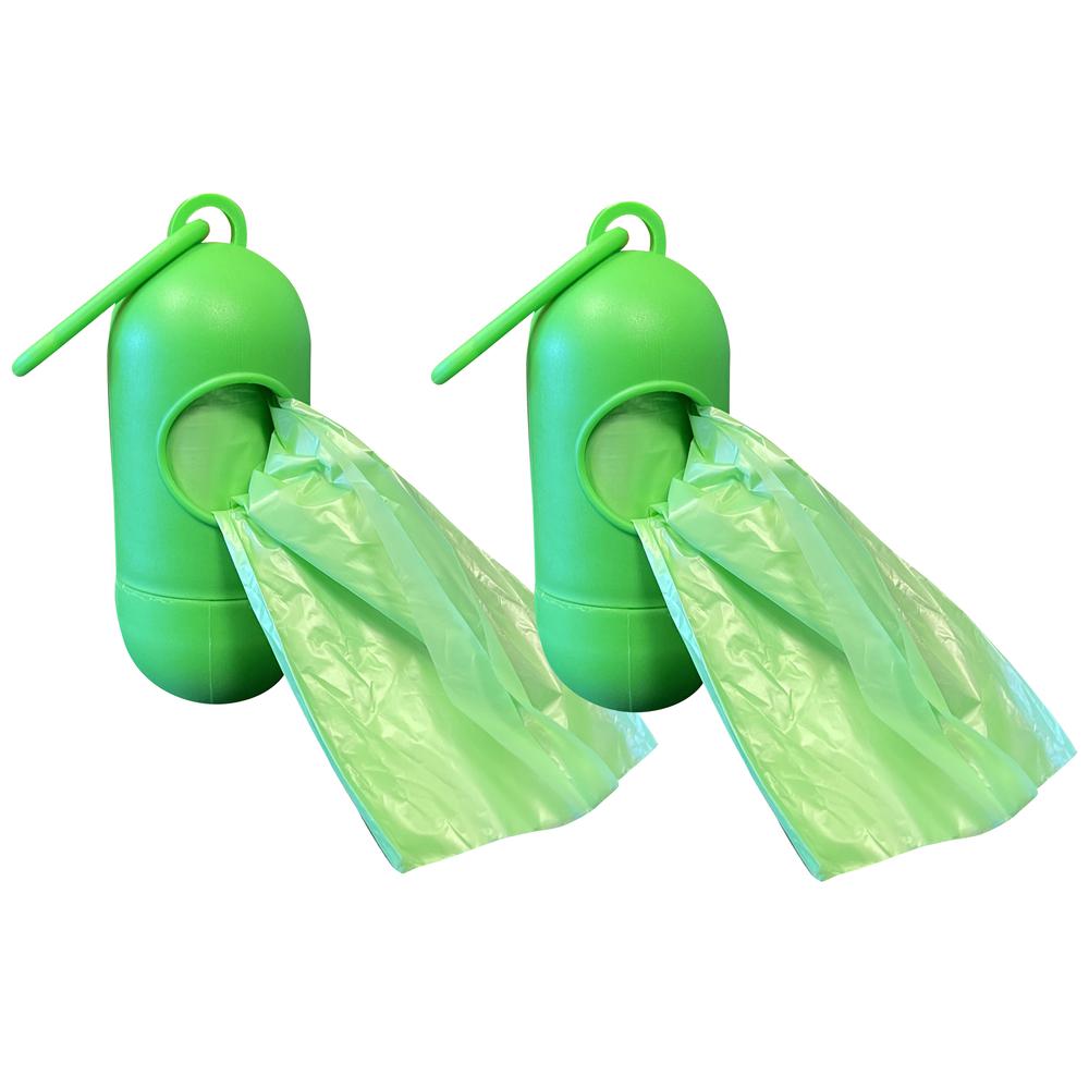 AmeriHome 50 Rolls (1000 Bags) Dog Waste Bags with 2 Leash Clip Dispensers