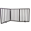 AmeriHome 54 inch Freestanding 3-Panel Folding Wood Pet Gate - Brown