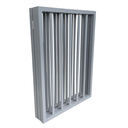 AmeriHome 54 inch Freestanding 3-Panel Folding Wood Pet Gate - Grey