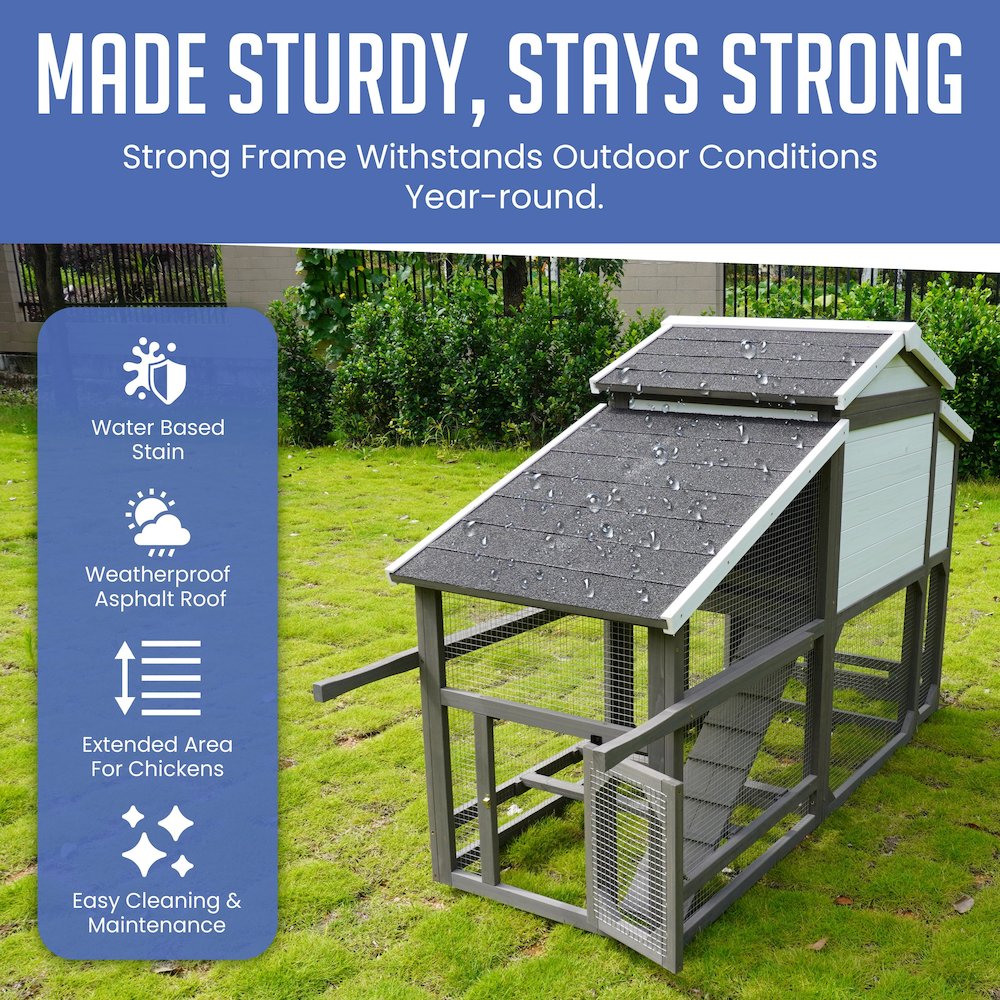 Extended Country Style Chicken Coop