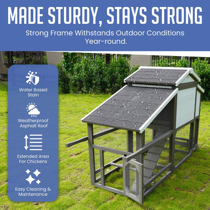 Extended Country Style Chicken Coop