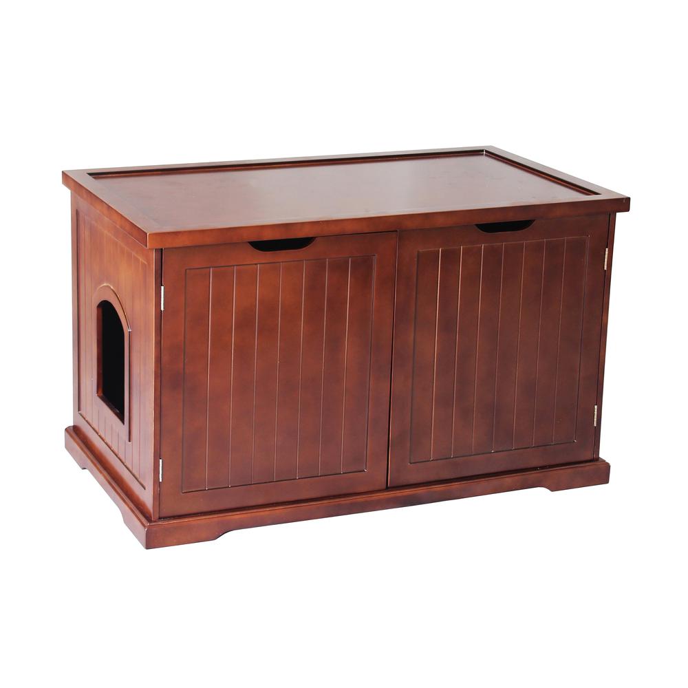 Cat Washroom Bench, Walnut