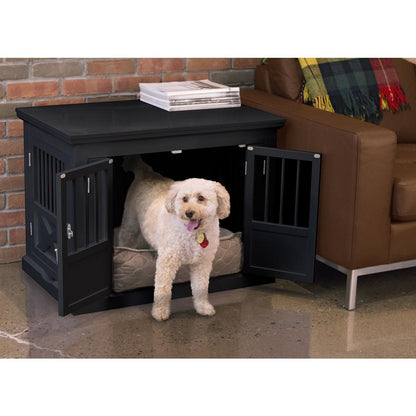 Triple Door Dog Crate, Black, Medium