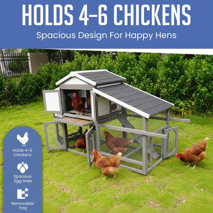 Extended Country Style Chicken Coop