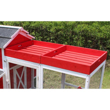 Red Barn Chicken Coop With Roof Top Planter