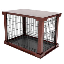 Cage With Crate Cover, Mahogany, Medium