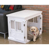 Triple Door Dog Crate, White, Medium