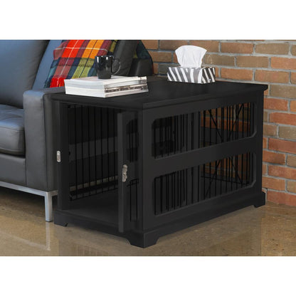 Slide Aside Crate And End Table, Black, Medium