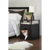 Cat Washroom Litter Box Cover / Night Stand Pet House, Black