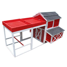Red Barn Chicken Coop With Roof Top Planter