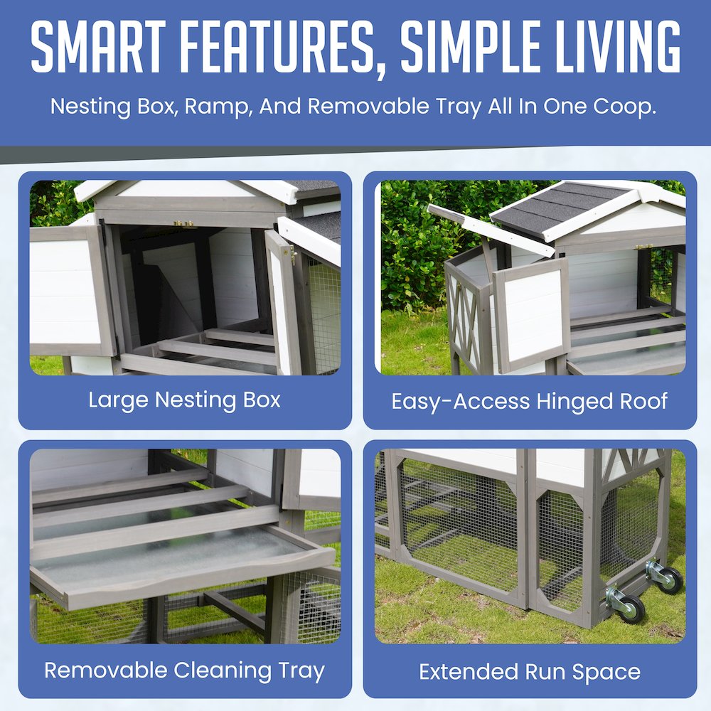 Extended Country Style Chicken Coop