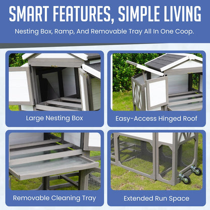 Extended Country Style Chicken Coop