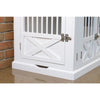 Triple Door Dog Crate, White, Medium