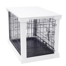 Cage With Crate Cover, White, Medium