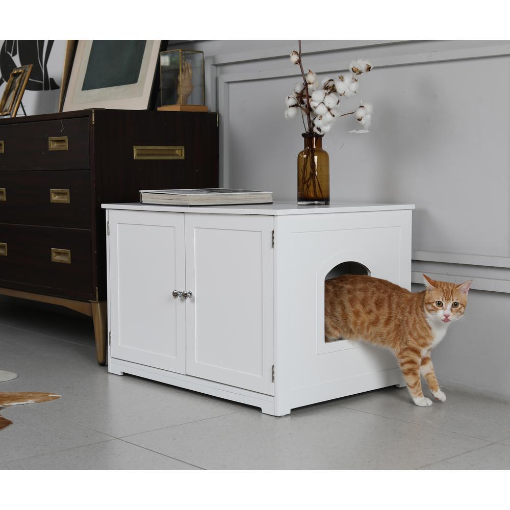 Kitty Litter Loo Bench, White
