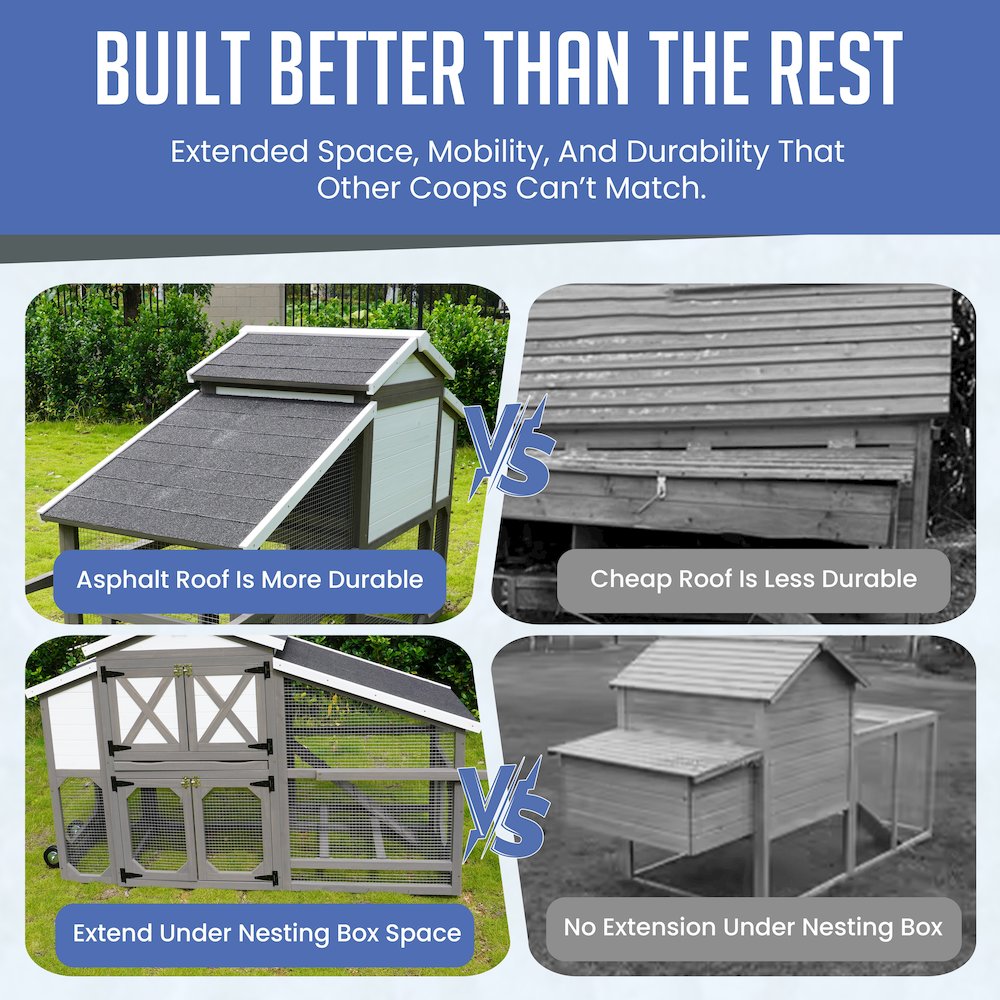 Extended Country Style Chicken Coop