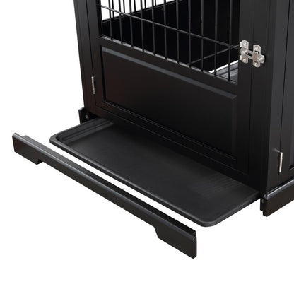 Fairview Triple Door Crate, Large, Black