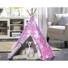 Pet Teepee, Pink Puzzle, Medium