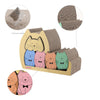 Kazoku Modern Cardboard 5-In-1 Family Cat Cave Scratcher