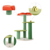 Poppy 3-Tier Modern Jute Flower Cat Tree With Dangling Toy