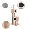 Sawyer 3-Tier Minimalist Jute Cat Tree Condo With Scratching Posts