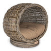 Socket Dome Bohemian Handwoven Rattan Cat Bed With Machine-Washable Cushion