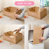 Bosco 17" Cardboard Cat Litter Box with Scoop, White (2-Pack)