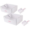 Bosco 17" Cardboard Cat Litter Box with Scoop, White (2-Pack)