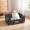 Bosco 17" Cardboard Cat Litter Box with Scoop, Speckle Black (2-Pack)