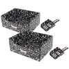 Bosco 17" Cardboard Cat Litter Box with Scoop, Speckle Black (2-Pack)