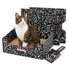 Bosco 17" Cardboard Cat Litter Box with Scoop, Speckle Black (2-Pack)