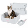 Bosco 17" Cardboard Cat Litter Box with Scoop, Cloud Gray (2-Pack)
